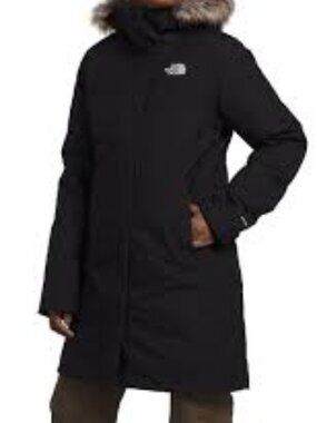 The North Face  Goose Down Arctic Women's Black Long Parka Coat Size M